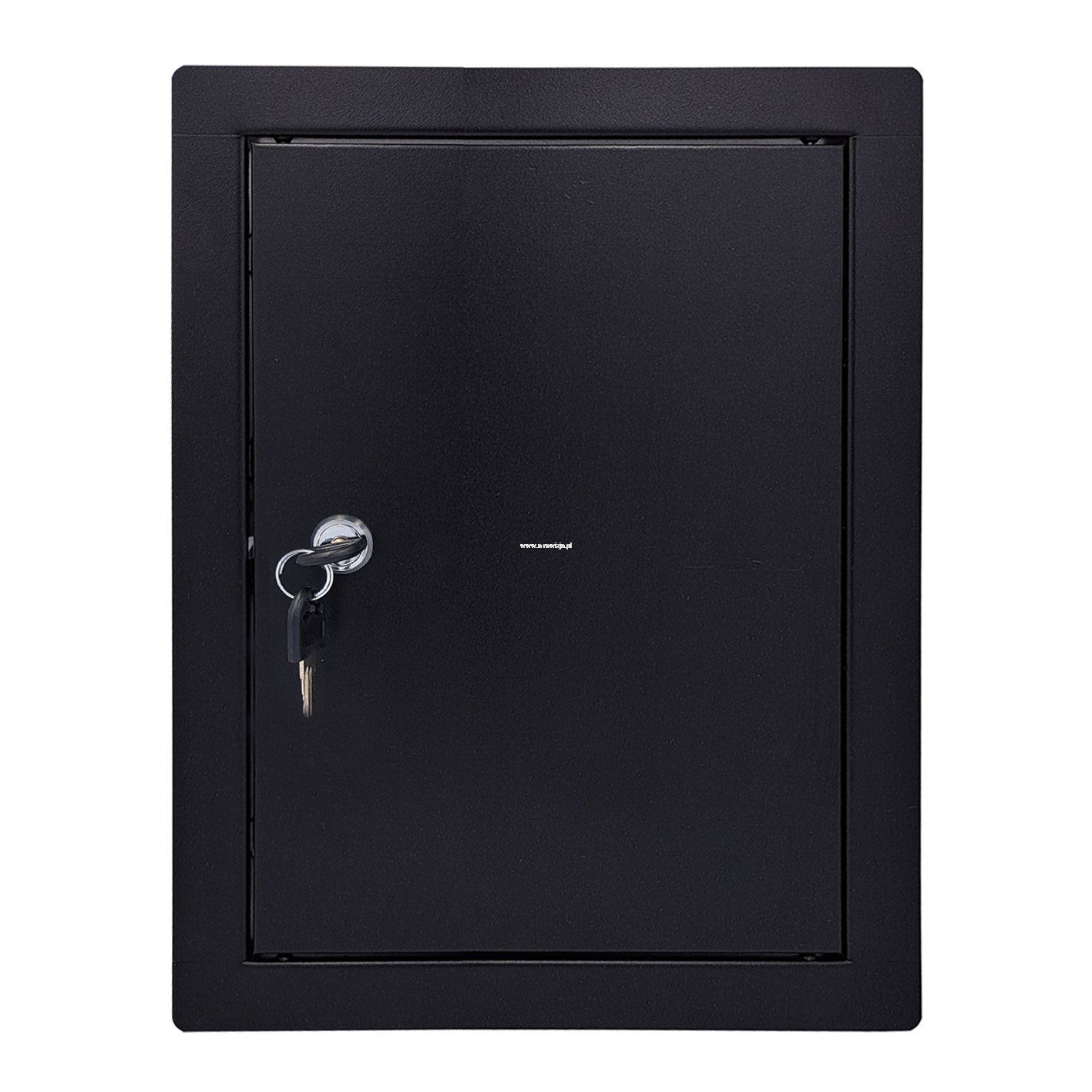 300x400 mm (30x40 cm) Metalowe Drzwiczki Rewizyjne CLASSIC- Czarne RAL9005, Zamykane na Klucz | Idealne do Wnętrz i na Zewnątrz! 