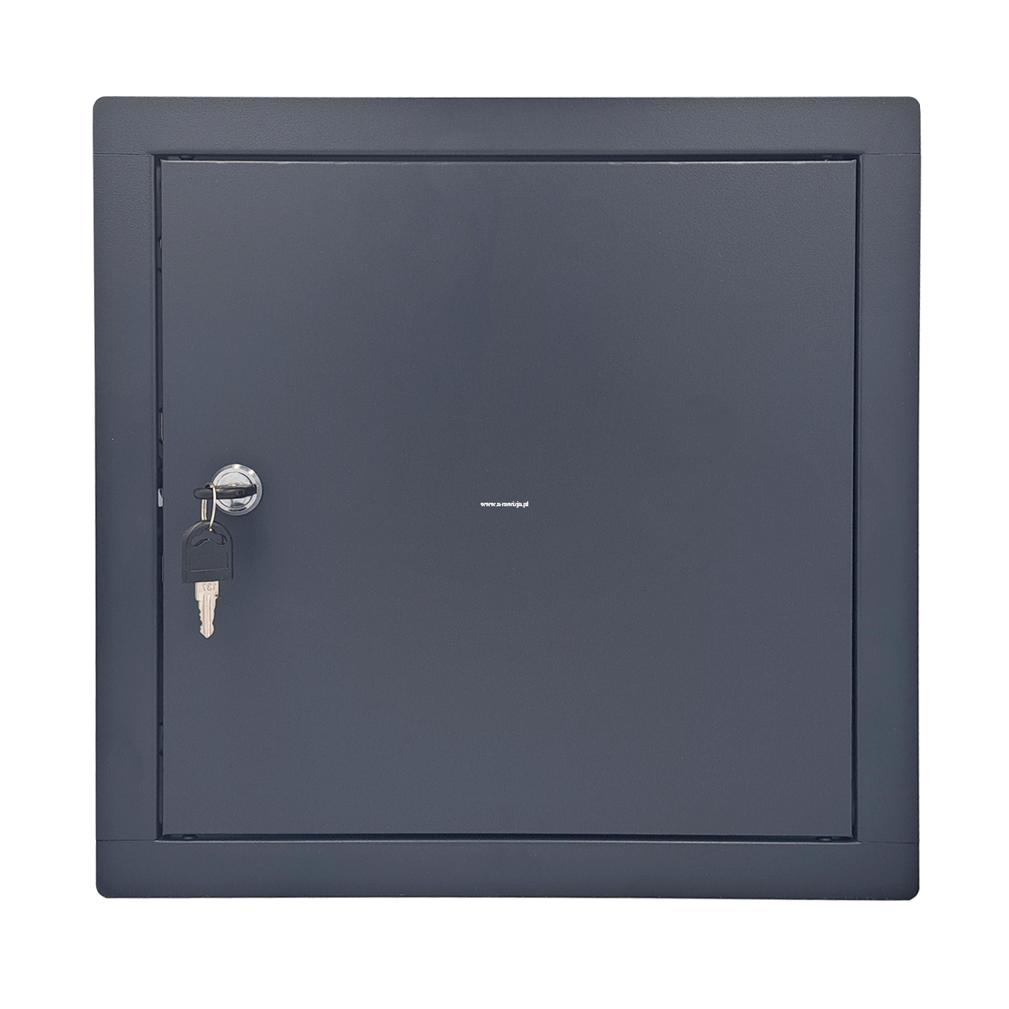 200x200 mm (20x20 cm) Metalowe Drzwiczki Rewizyjne CLASSIC- Grafitowe RAL7016, Zamykane na Klucz | Idealne do Wnętrz i na Zewnątrz!
