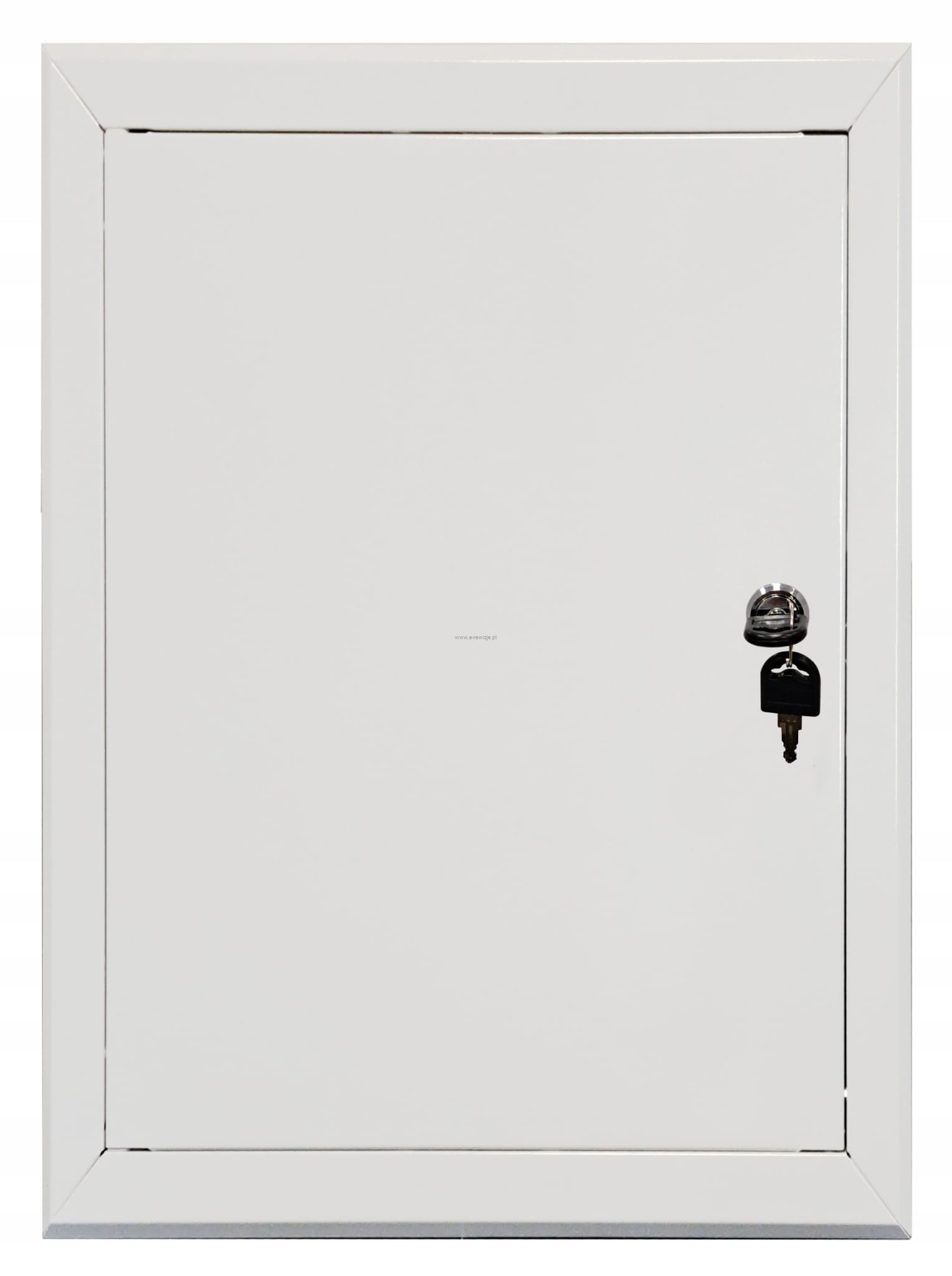 400x800 mm (40x80 cm) Metalowe Drzwiczki Rewizyjne STRONG - Białe, Wyciągane z Kluczem | Konstrukcja z Grubej Blachy, Idealne do Domu i na Zewnątrz!