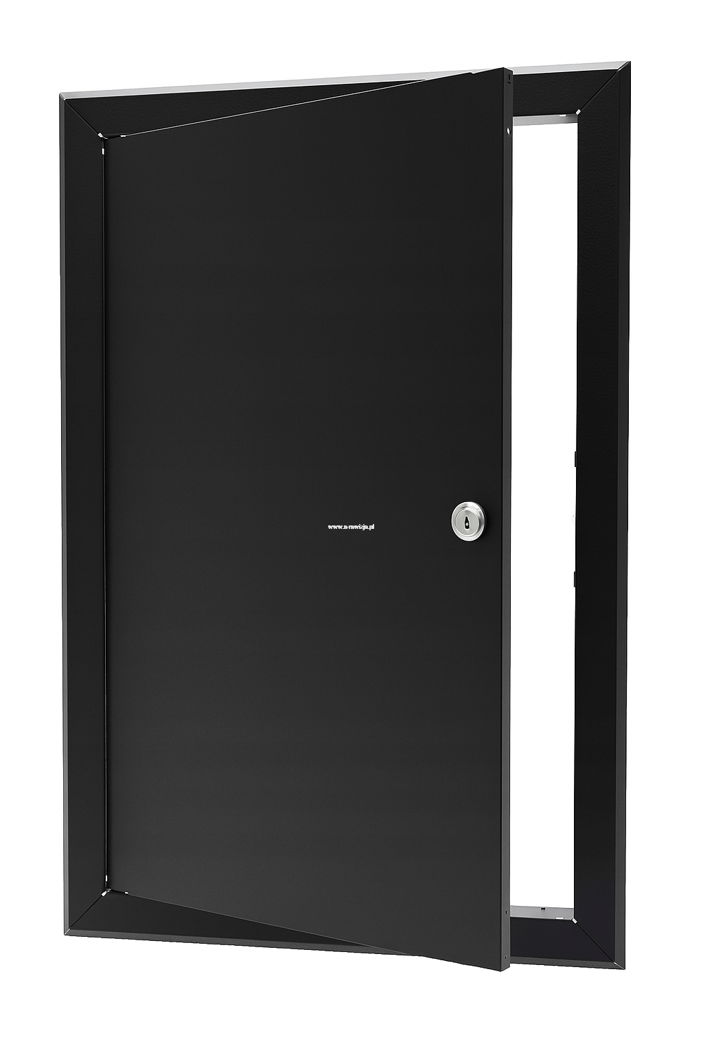 40x70 cm | Metalowe Drzwiczki rewizyjne STRONG – Czarne RAL9005, Zamykane na klucz | Konstrukcja z Grubej Blachy, Idealne do Domu i na Zewnątrz! 400x700 mm