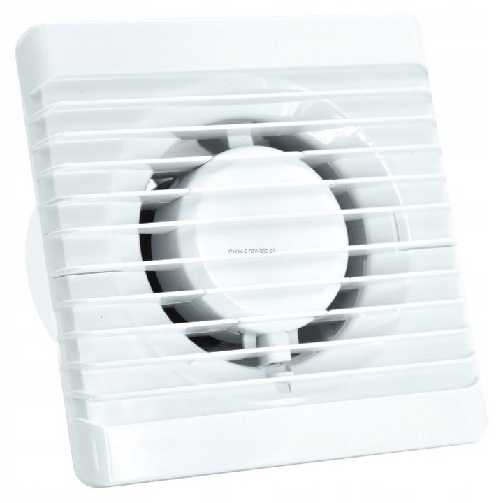 Wentylator Łazienkowy Ścienny FI 80 – Cichy, Klasyczny, Ręczny – Biały