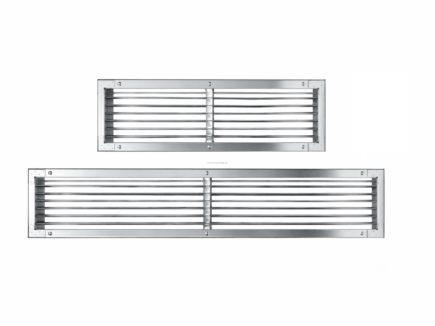 Kratka wentylacyjna stalowa z poziomymi prętami 670x160 mm– ścienna / kanałowa 