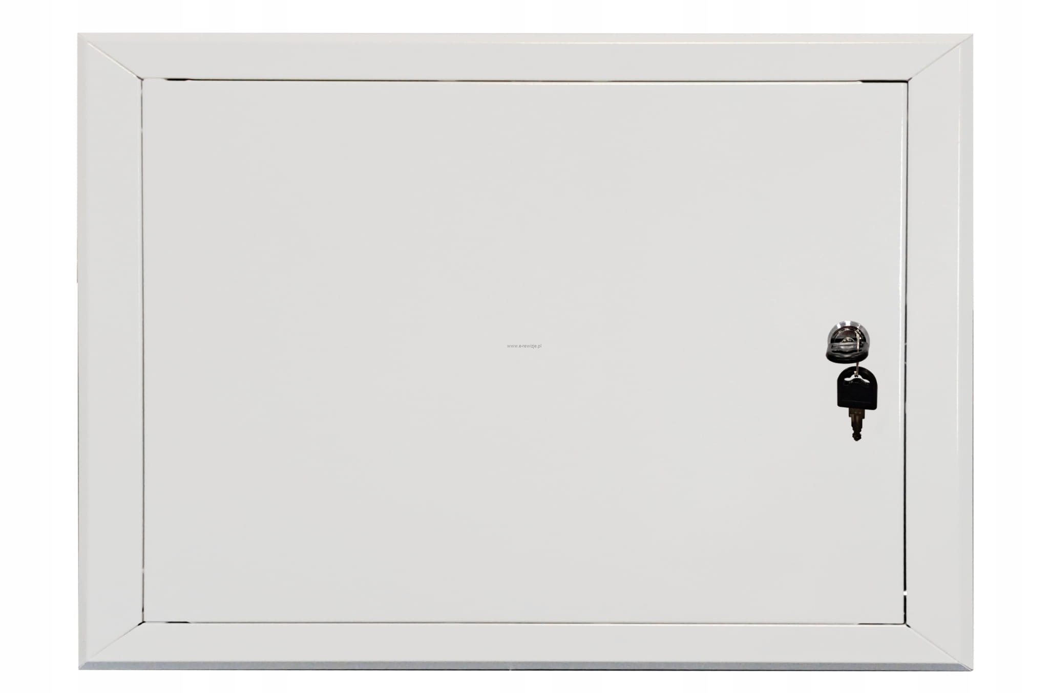 80x50 cm | Drzwiczki rewizyjne metalowe 800x500 mm Białe Jednoskrzydłowe na Klucz STRONG