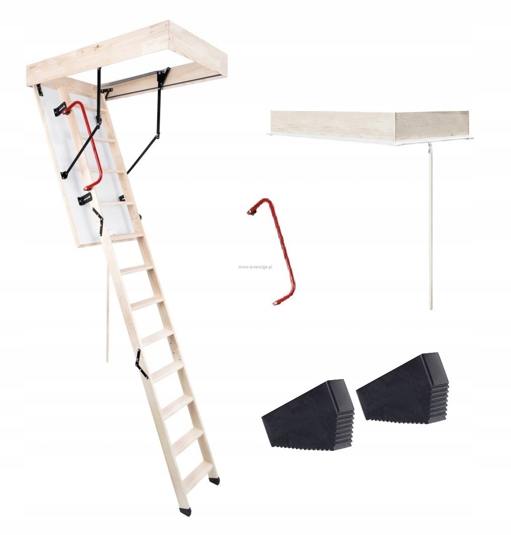 MINI EXTRA - 120x70 - Ocieplane Schody Strychowe Drewniane - Właz 46 mm