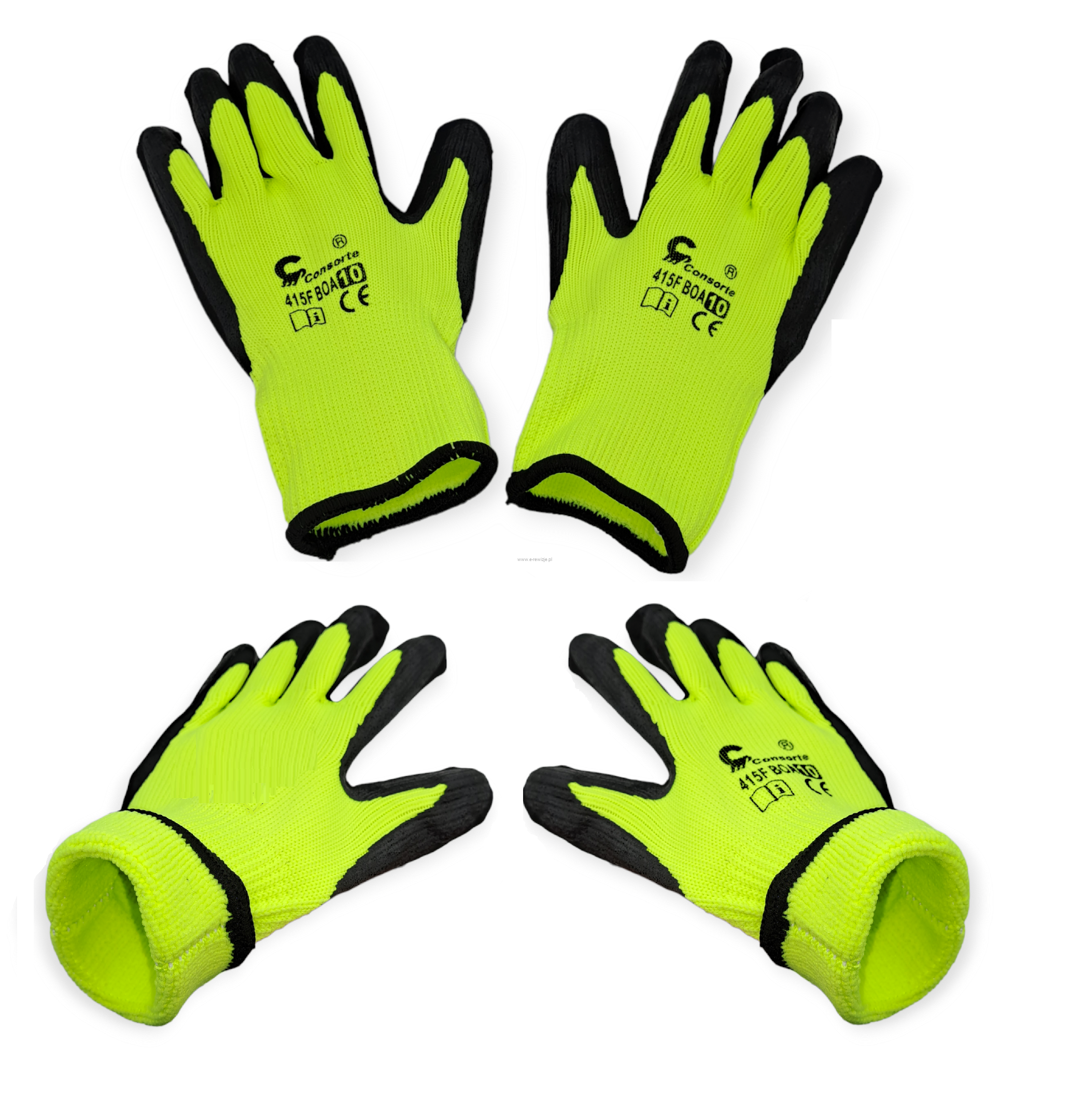 Rękawice zimowe ocieplane uniwersalne R. 10 - XL - 12 par