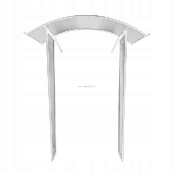 Daszek łukowy nad drzwi 145x70 z dwoma ściankami bocznymi 180x50 cm - BIAŁY