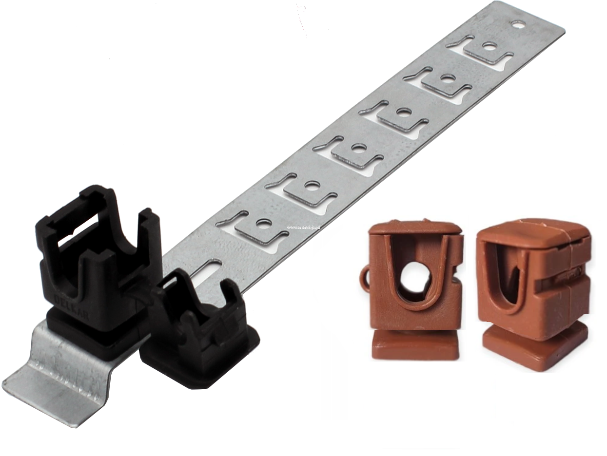 Uchwyt dachówkowy BRĄZOWY - NISKI pod dachówkę odgromowy