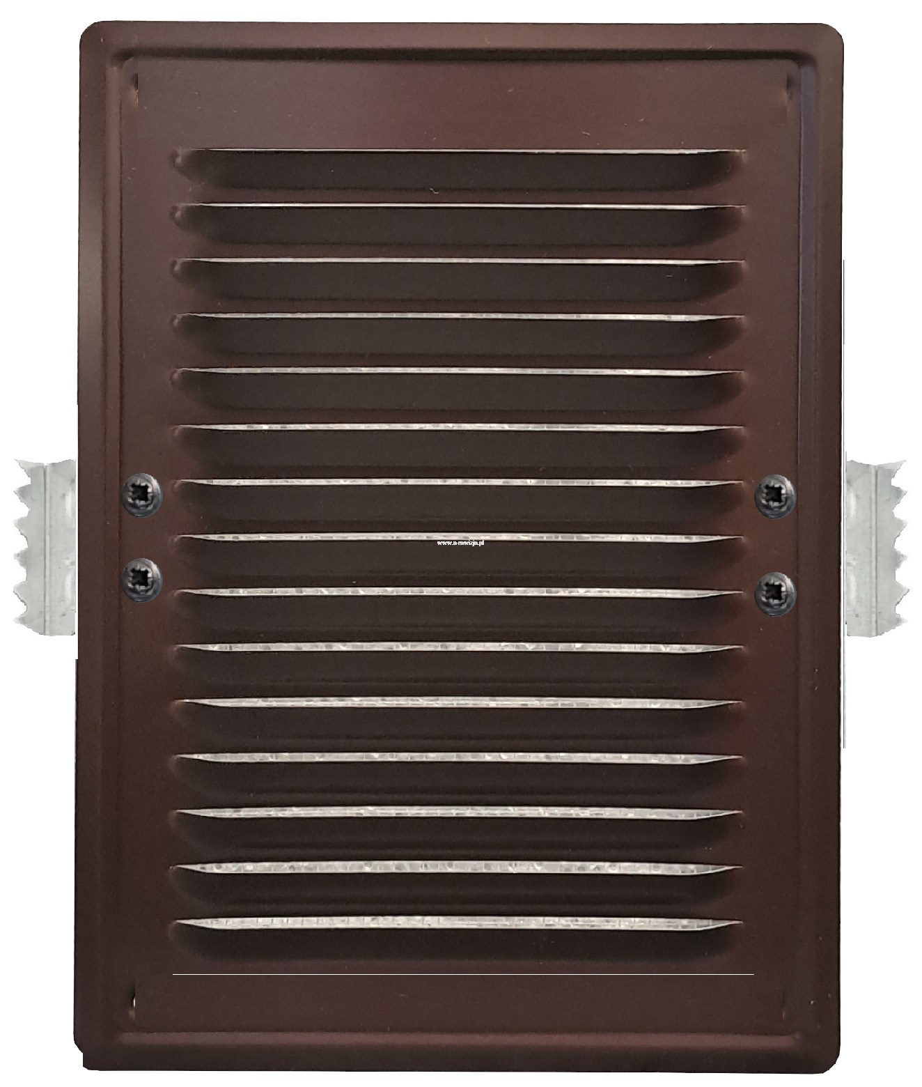 Kratka z łapkami 14X21 BRĄZ RAL 8017 wentylacyjna kominowa 
