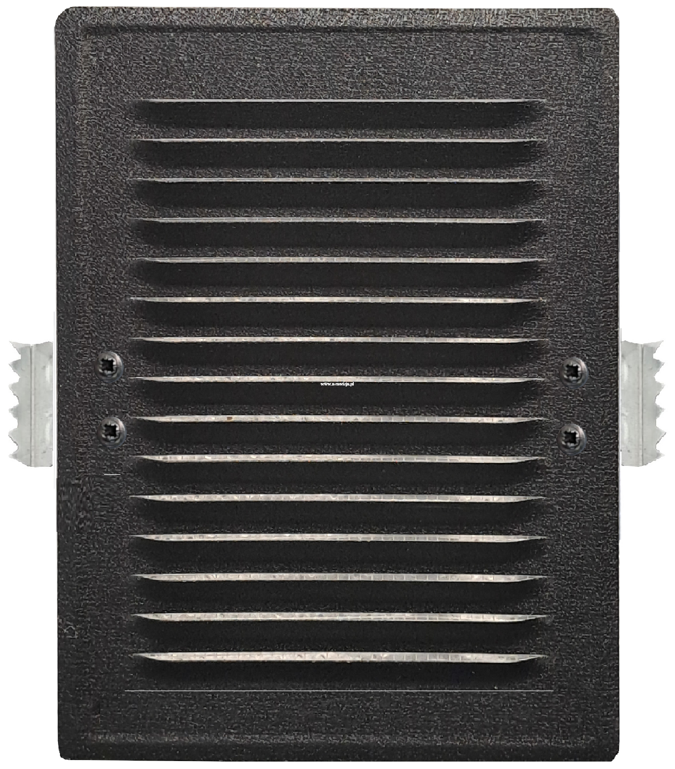 Kratka z łapkami 14X21 CZARNY MAT RAL 9005 wentylacyjna kominowa 