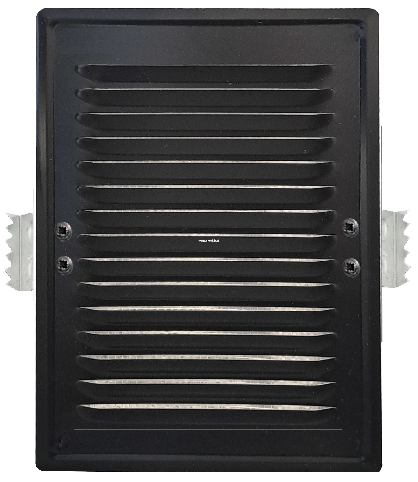 Kratka z łapkami 14X21 CZARNY POŁYSK RAL 9005 wentylacyjna kominowa 