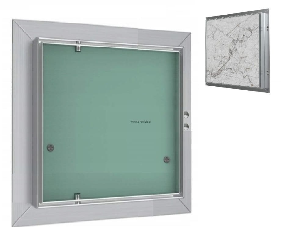 400x400 mm - Drzwiczki rewizyjne pod płytki - Do ściany GK Uchylne z wnęką do glazury - CERAMIKO (40x40cm)