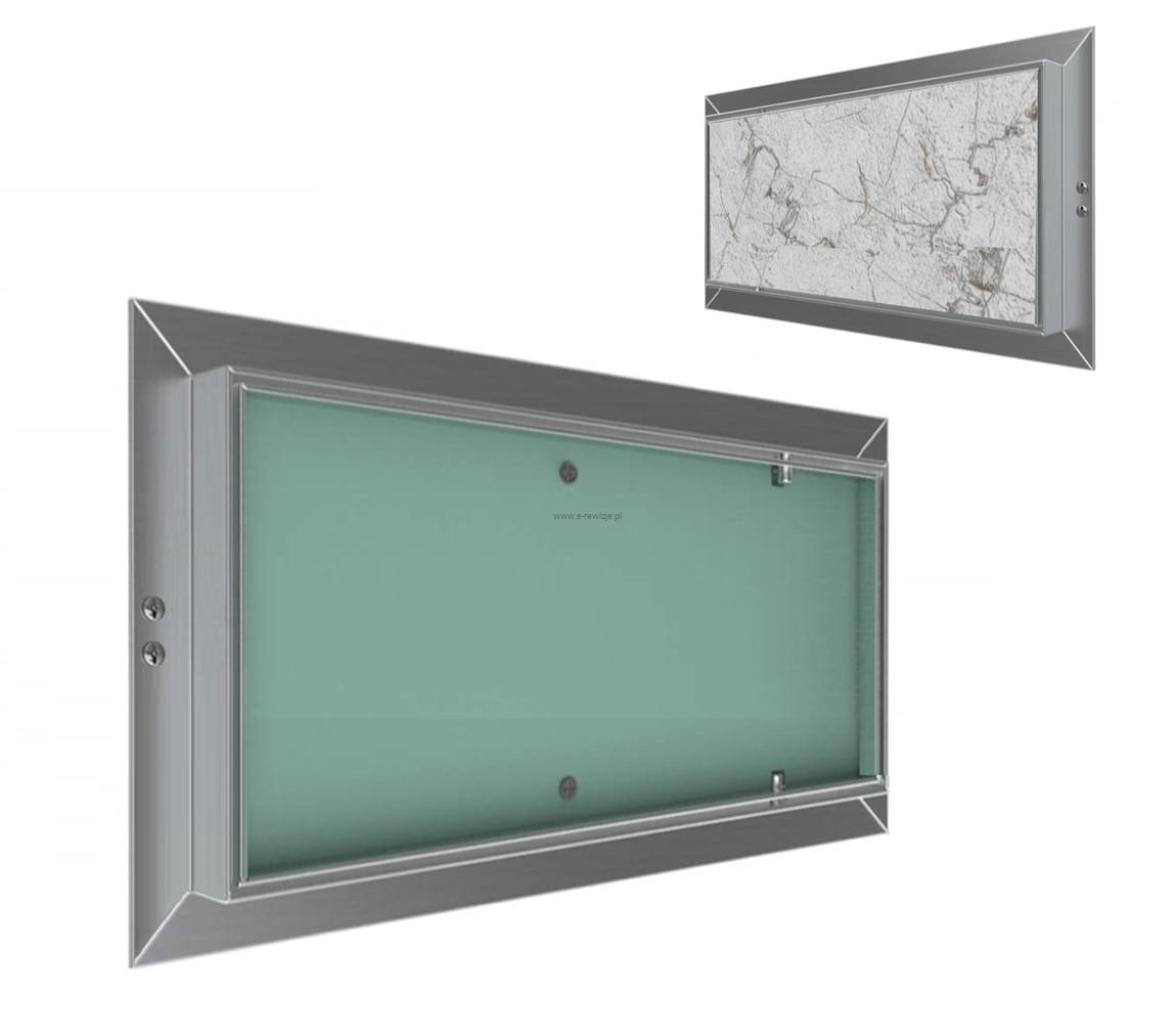 300x150 mm - Drzwiczki rewizyjne pod płytki - Do ściany GK Uchylne z wnęką do glazury - CERAMIKO (30x15cm)