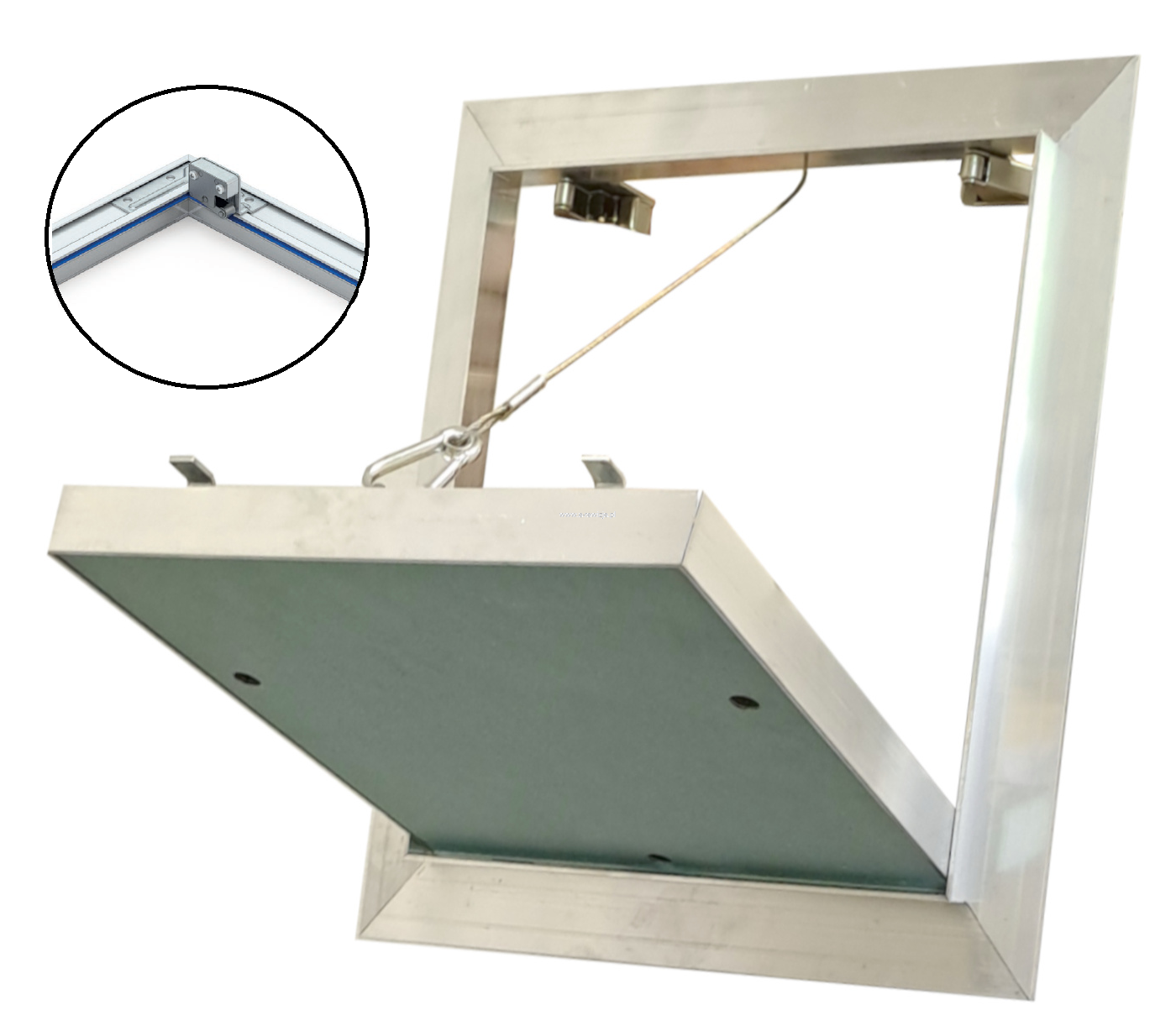 300x500 mm - Drzwiczki rewizyjne do sufitu i ściany GK Wyciągana z Uszczelką Rewizja do malowania- REMO PLUS (30x50cm)