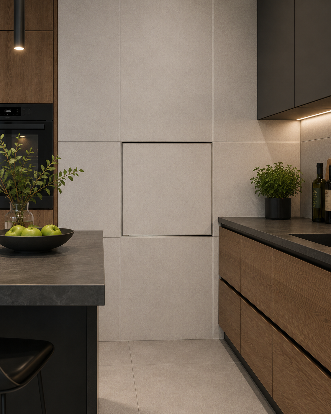 Drzwiczki rewizyjne do glazury 30x30 zamontowane pod płytką w łazience
